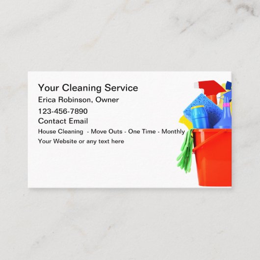 Trendy Simple House Clearing Business Cards Visitenkarte (Vorderseite)