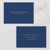 Trendy Simple Minimalistisch Blue Beruflich Visitenkarte (Vorne/Hinten)