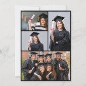 Trendy Simple Modern Lässig Foto Abschluss Einladung (Rückseite)