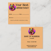 Trendy Simple Pet Veterinarian Clinic Terminkarte (Vorne/Hinten)