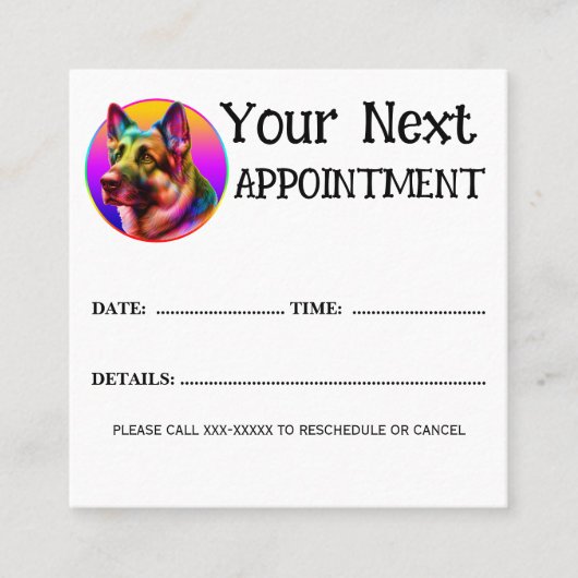 Trendy Simple Pet Veterinarian Clinic Terminkarte (Vorderseite)