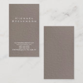 Trendy Simple Schlicht Beige Business Card Visitenkarte (Vorne/Hinten)