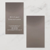 Trendy Simple Schlicht Beige Business Card Visitenkarte (Vorne/Hinten)