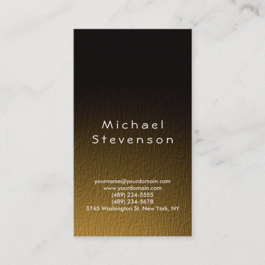 Trendy Simple Schlicht Business Card Visitenkarte (Vorderseite)