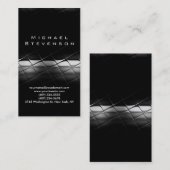 Trendy Simple Schlicht Gray Black Business Card Visitenkarte (Vorne/Hinten)
