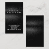Trendy Simple Schlicht Gray Black Business Card Visitenkarte (Vorne/Hinten)