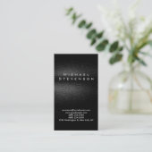 Trendy Simple Schlicht Gray Black Business Card Visitenkarte (Stehend Vorderseite)