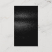 Trendy Simple Schlicht Gray Black Business Card Visitenkarte (Rückseite)