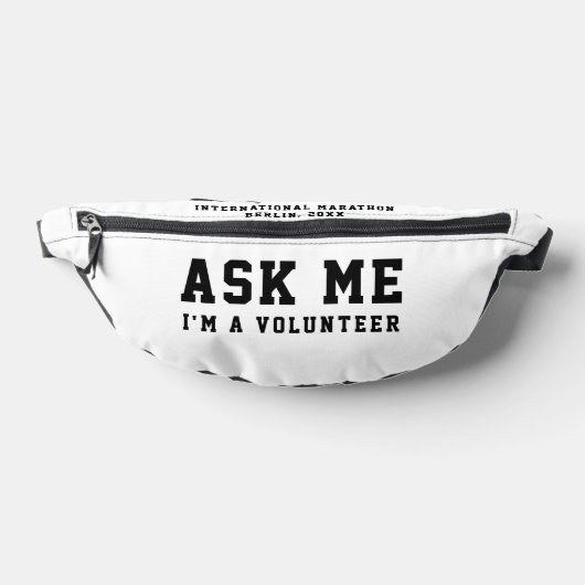 Trendy Simple Schwarz-weiß Volunteer Frage Minimal Bauchtasche (Ablage )