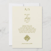 Trendy Simple Script Drei Foto Galerie QR CODE Save The Date (Rückseite)