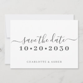 Trendy Simple Script Typografy Save the Date