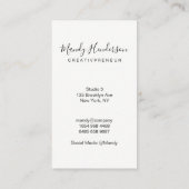 Trendy Simple / Speckled | Designer Fresh Visitenkarte (Rückseite)