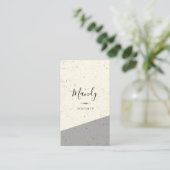 Trendy Simple / Speckled (grau) Visitenkarte (Stehend Vorderseite)