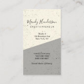 Trendy Simple / Speckled (grau) Visitenkarte (Rückseite)