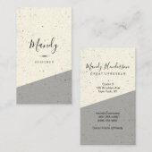 Trendy Simple / Speckled (grau) Visitenkarte (Vorne/Hinten)