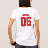 Trendy Six Seven Meme Red Valentine Jersey Design T-Shirt (Rückseite)