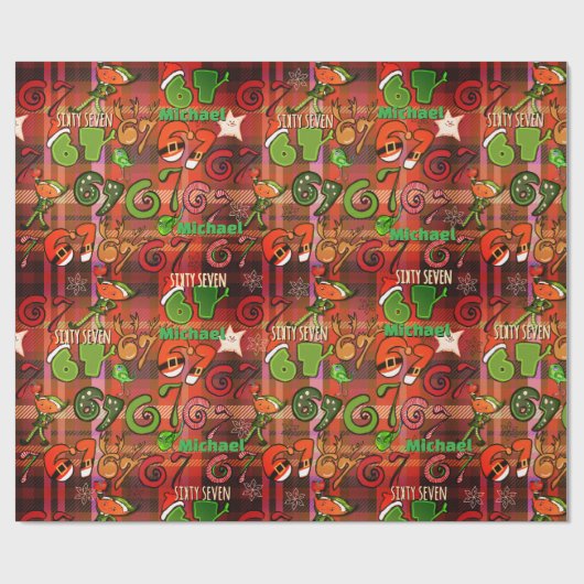 Trendy  Sixty Seven  Wrapping Paper I red plaid Geschenkpapier (Flach)