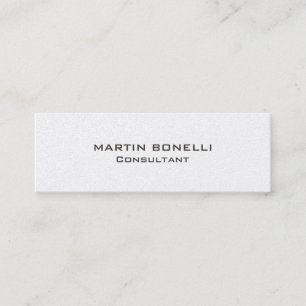 Trendy Skinny Clear Consultant Business Card Mini Visitenkarte