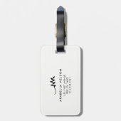 Trendy Skript-und des Blätter-| gute Reise Gepäckanhänger (Rückseite vertikal)