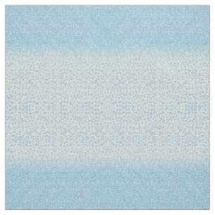 Trendy Sky-Blue Glitzer Leopard Print Ombre Design Stoff
