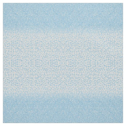 Trendy Sky-Blue Glitzer Leopard Print Ombre Design Stoff (Muster)