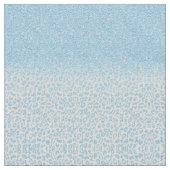 Trendy Sky-Blue Glitzer Leopard Print Ombre Design Stoff (Nahaufnahme)