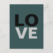 Trendy Slate Gray Background Liebe Wedding Einladungspostkarte (Vorderseite)