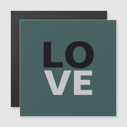 Trendy Slate Gray Background Liebe Wedding Magnetkarte (Vorne/Hinten)