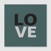 Trendy Slate Gray Background Liebe Wedding Magnetkarte (Vorderseite)