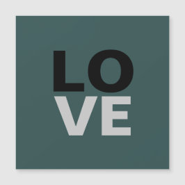 Trendy Slate Gray Background Liebe Wedding Magnetkarte