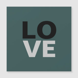 Trendy Slate Gray Background Liebe Wedding Magnetkarte