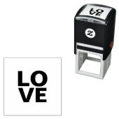 Trendy Slate Gray Background Liebe Wedding Permastempel (Beispiel)