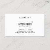 Trendy Sleek Design Schwarz-weiße Vorlage B&W Cool Visitenkarte (Rückseite)