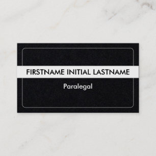 Trendy & Sleek Paralegal Business Card Visitenkarte