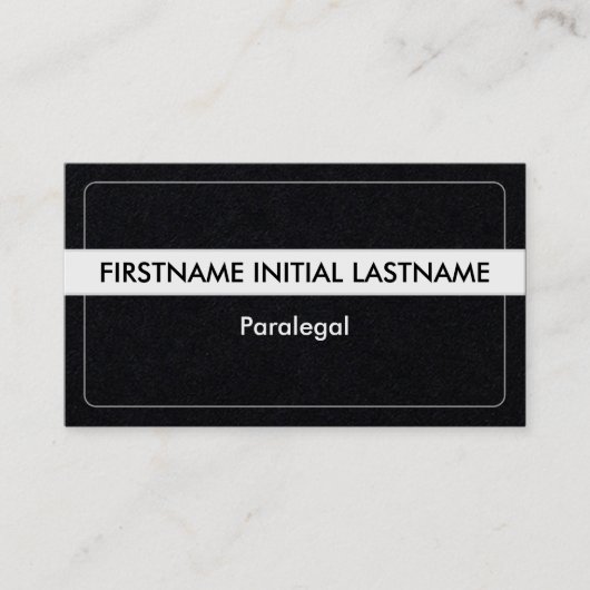 Trendy & Sleek Paralegal Business Card Visitenkarte (Vorderseite)
