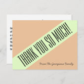 Trendy, Sleek: "Vielen Dank!" Postkarte (Vorne/Hinten)