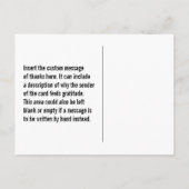 Trendy, Sleek: "Vielen Dank!" Postkarte (Rückseite)