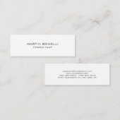 Trendy Slim Clean Moderne Minimalistisch Mini Visitenkarte (Vorne/Hinten)