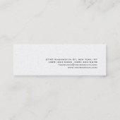 Trendy Slim Script Charming Business Card Mini Visitenkarte (Rückseite)