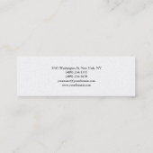 Trendy Slim Skinny Two-Side-Visitenkarte Mini Visitenkarte (Rückseite)