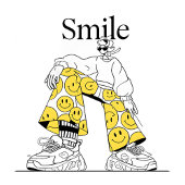 Trendy Smile Face Streetwear T - Shirt