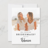Trendy Smudge Foto | Werden Sie meine Bridesmaid s (Vorderseite)