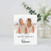 Trendy Smudge Foto | Werden Sie meine Bridesmaid s (Stehend Vorderseite)