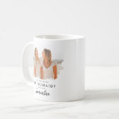 Trendy Smudge Foto | Werden Sie meine Bridesmaid s Kaffeetasse (Vorderseite Links)