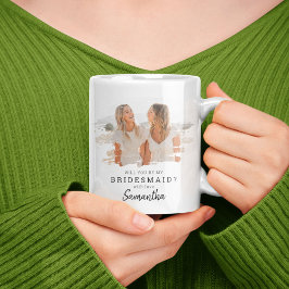 Trendy Smudge Foto | Werden Sie meine Bridesmaid s Kaffeetasse