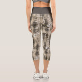 Trendy Snake Animal Print Pattern Capri Leggings (Rückseite)