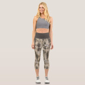 Trendy Snake Animal Print Pattern Capri Leggings (Vorderseite)