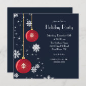 Trendy Snowflake Ornament Obelisk Einladung (Vorne/Hinten)