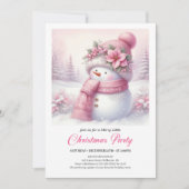 Trendy Snowy Forest Kids Digital Christmas Invites Einladung (Vorderseite)