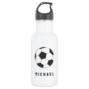 Trendy Soccer Ball Football Personalisiert Black Edelstahlflasche